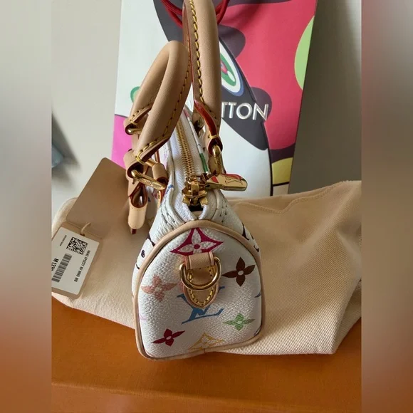 Louis Vuitton Murakami White Multicolor Nano Speedy Bag - Picture 11 of 16